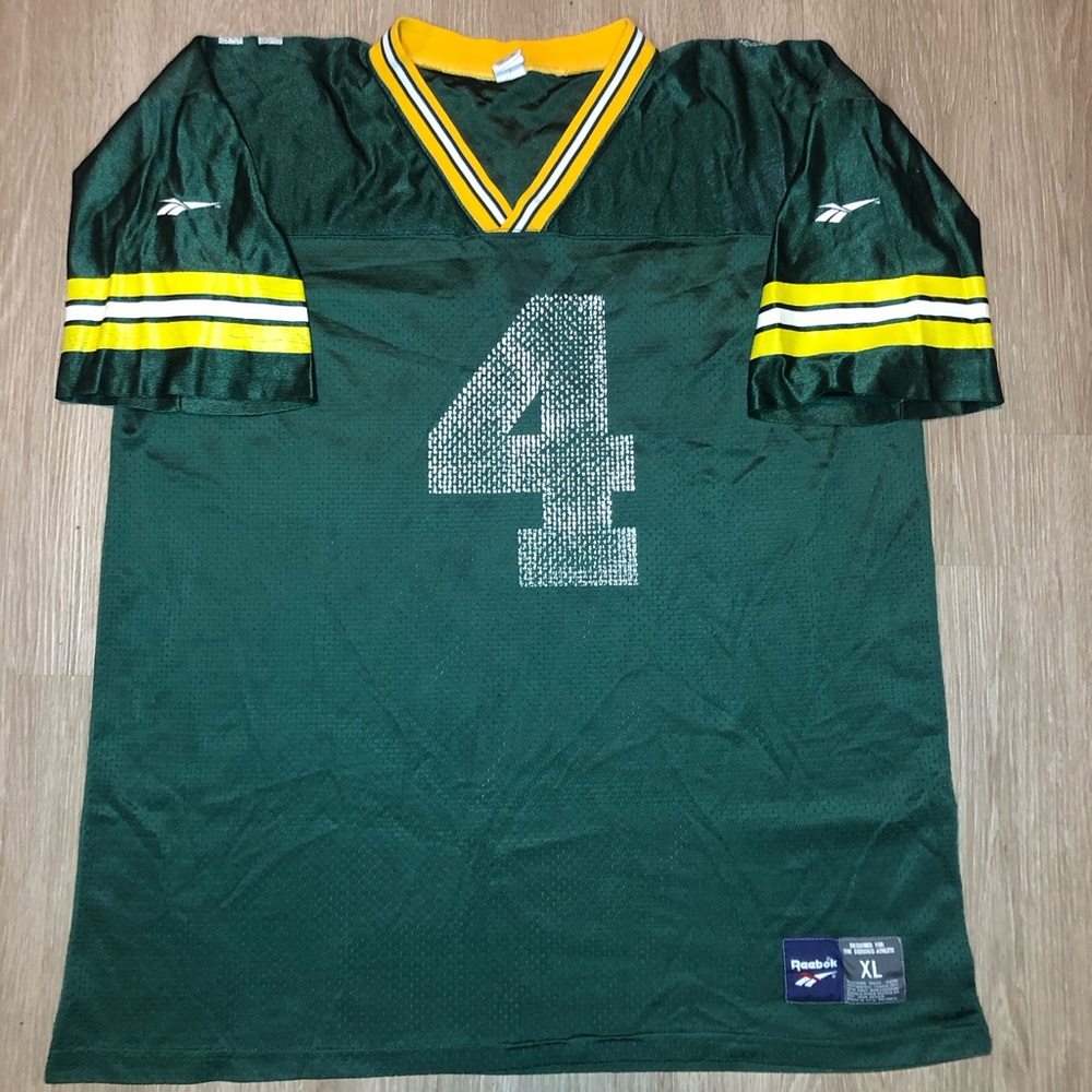 Vintage Reebok 1990’s‎ Brett Farve NFL Green Bay Packers #4 Jersey Men’s Size XL